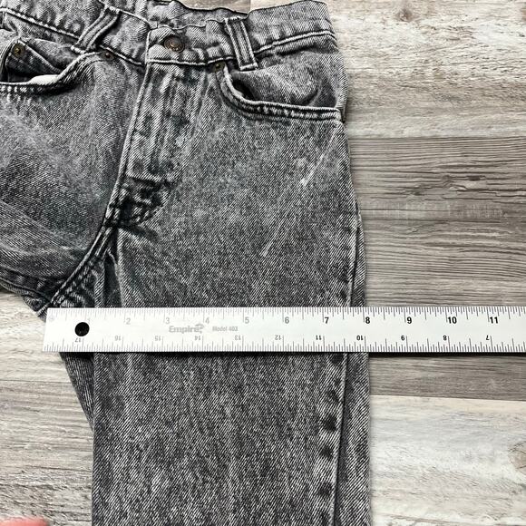 Vintage 80s Levis Acid Wash Black Girls‎ 10 Slim Denim Jeans Black Tab USA Made - Picture 10 of 11